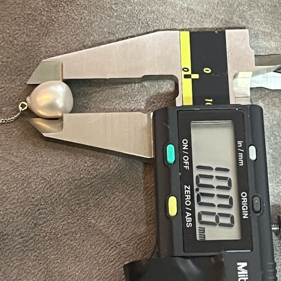 Huge Drop Pearl and Sterling Silver Earrings - Picture 5 of 5